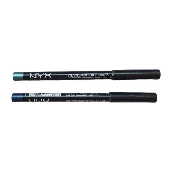 NYX EYELINER PENCILS *2 SEAFOAM GREEN AND SAPPHIRE BLUE - Picture 1 of 3